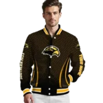 customized southern miss golden eagles chevron arrow black varsity jacket best selling.webp