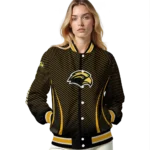 customized southern miss golden eagles chevron arrow black varsity jacket best selling.webp