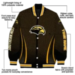 customized southern miss golden eagles chevron arrow black varsity jacket best selling.webp