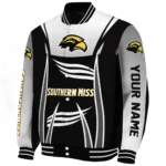 customized southern miss golden eagles mesh effect black varsity jacket best selling.webp