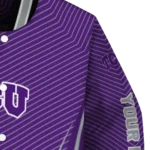 customized tcu horned frogs chevron arrow purple varsity jacket best selling.webp