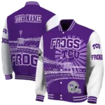 customized tcu horned frogs ferris arena purple white varsity jacket best selling.webp