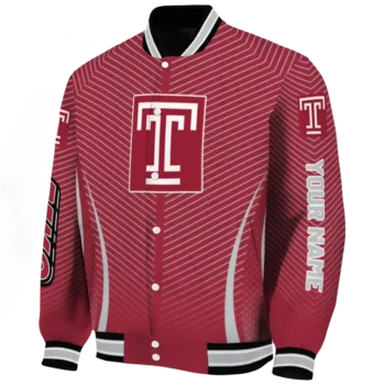 customized temple owls chevron arrow red varsity jacket best selling.webp