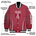customized temple owls chevron arrow red varsity jacket best selling.webp