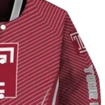 customized temple owls chevron arrow red varsity jacket best selling.webp