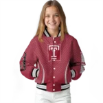 customized temple owls chevron arrow red varsity jacket best selling.webp