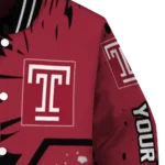 customized temple owls hexagon cluster red black varsity jacket best selling.webp