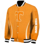 customized tennessee volunteers chevron arrow orange varsity jacket best selling.webp