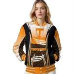 customized tennessee volunteers mesh effect orange black varsity jacket best selling.webp