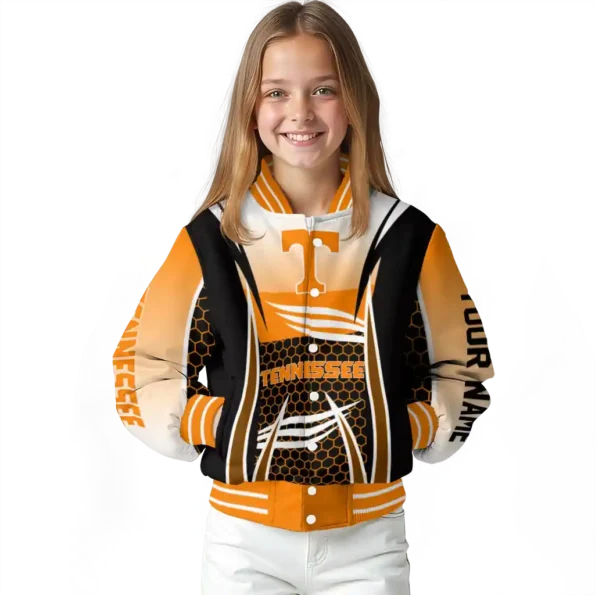 customized tennessee volunteers mesh effect orange black varsity jacket top rated.webp