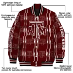 customized texas am aggies bolt stripe maroon varsity jacket best selling.webp