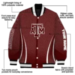 customized texas am aggies chevron arrow maroon varsity jacket best selling.webp