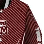 customized texas am aggies chevron arrow maroon varsity jacket best selling.webp
