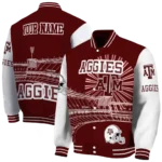 customized texas am aggies ferris arena maroon white varsity jacket best selling.webp
