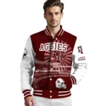 customized texas am aggies ferris arena maroon white varsity jacket best selling.webp