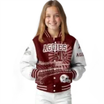 customized texas am aggies ferris arena maroon white varsity jacket best selling.webp