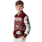 customized texas am aggies ferris arena maroon white varsity jacket best selling.webp