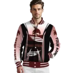 customized texas state bobcats mesh effect maroon black varsity jacket best selling.webp