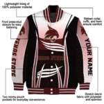 customized texas state bobcats mesh effect maroon black varsity jacket best selling.webp
