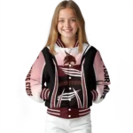 customized texas state bobcats mesh effect maroon black varsity jacket best selling.webp