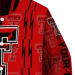 customized texas tech red raiders bolt stripe red varsity jacket best selling.webp