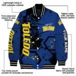 customized toledo rockets hexagon cluster blue black varsity jacket best selling.webp