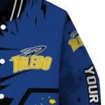 customized toledo rockets hexagon cluster blue black varsity jacket best selling.webp
