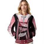 customized troy trojans mesh effect red black varsity jacket best selling.webp