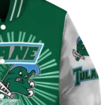 customized tulane green wave ferris arena green white varsity jacket best selling.webp