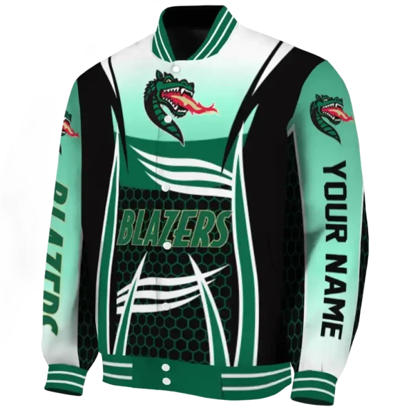 customized uab blazers mesh effect green black varsity jacket best selling.webp