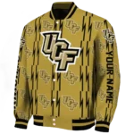 customized ucf knights bolt stripe gold varsity jacket best selling.webp