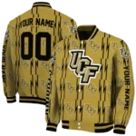 customized ucf knights bolt stripe gold varsity jacket best selling.webp