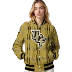customized ucf knights bolt stripe gold varsity jacket best selling.webp
