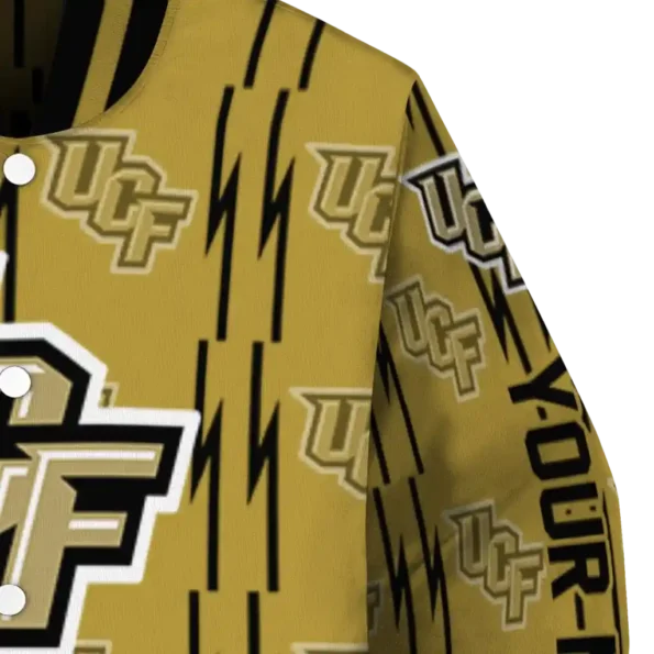 customized ucf knights bolt stripe gold varsity jacket premium grade.webp