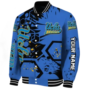 customized ucla bruins hexagon cluster blue black varsity jacket best selling.webp