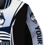 customized uconn huskies mesh effect blue black varsity jacket best selling.webp