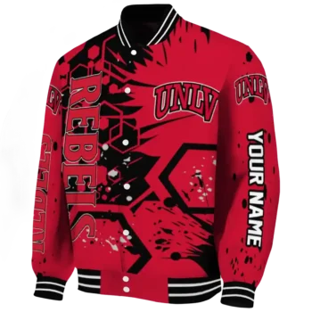 customized unlv rebels hexagon cluster red black varsity jacket best selling.webp
