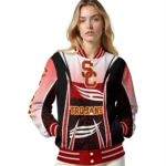 customized usc trojans mesh effect red black varsity jacket best selling.webp