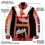 customized usc trojans mesh effect red black varsity jacket best selling.webp