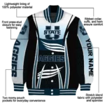 customized utah state aggies mesh effect navy black varsity jacket best selling.webp