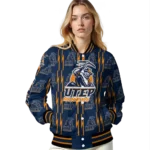 customized utep miners bolt stripe blue varsity jacket best selling.webp