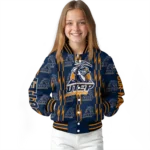 customized utep miners bolt stripe blue varsity jacket best selling.webp