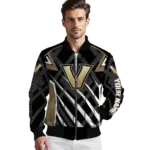 customized vanderbilt commodores chevron angles black bomber jacket best selling