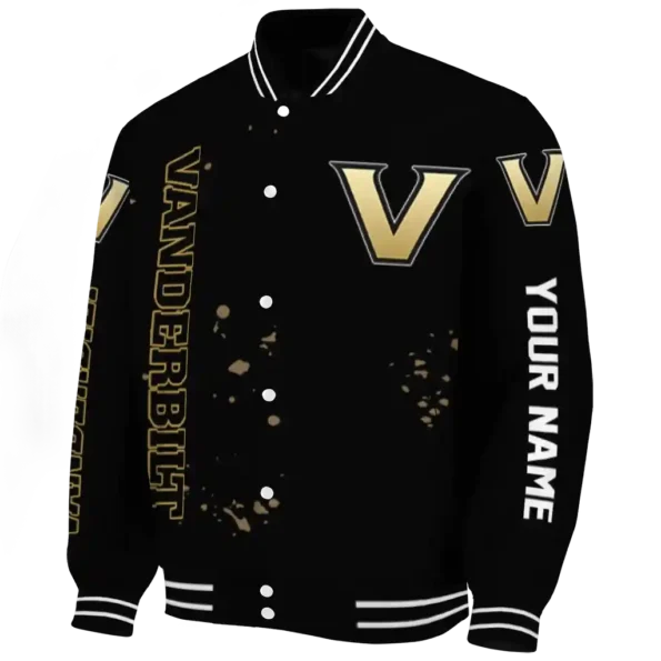 customized vanderbilt commodores hexagon cluster black varsity jacket best selling.webp