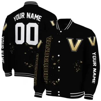 customized vanderbilt commodores hexagon cluster black varsity jacket fashion forward.webp