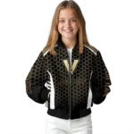 customized vanderbilt commodores hexagon grid black bomber jacket best selling