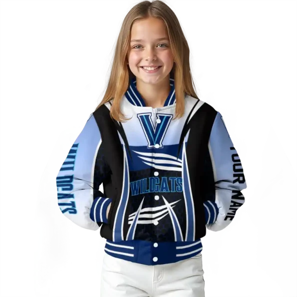customized villanova wildcats mesh effect navy black varsity jacket top rated.webp
