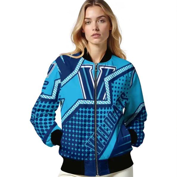 customized villanova wildcats star burst navy bomber jacket latest model