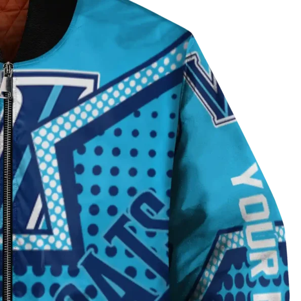 customized villanova wildcats star burst navy bomber jacket premium grade