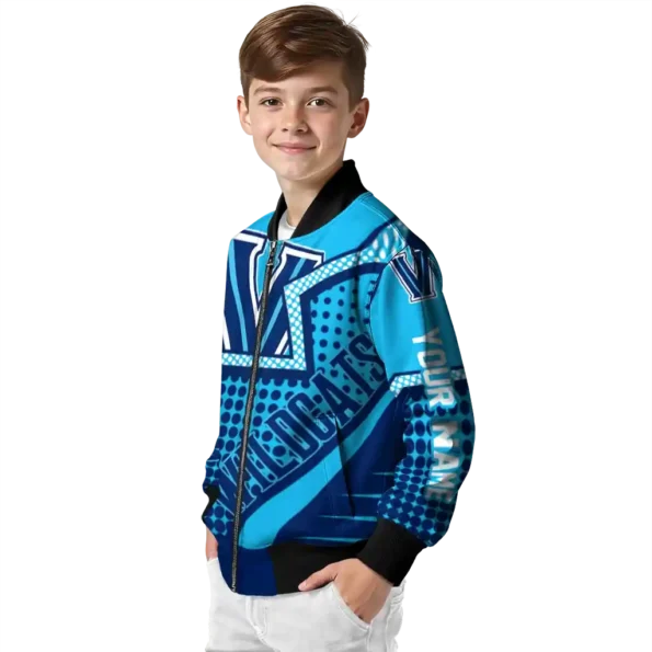 customized villanova wildcats star burst navy bomber jacket trendy